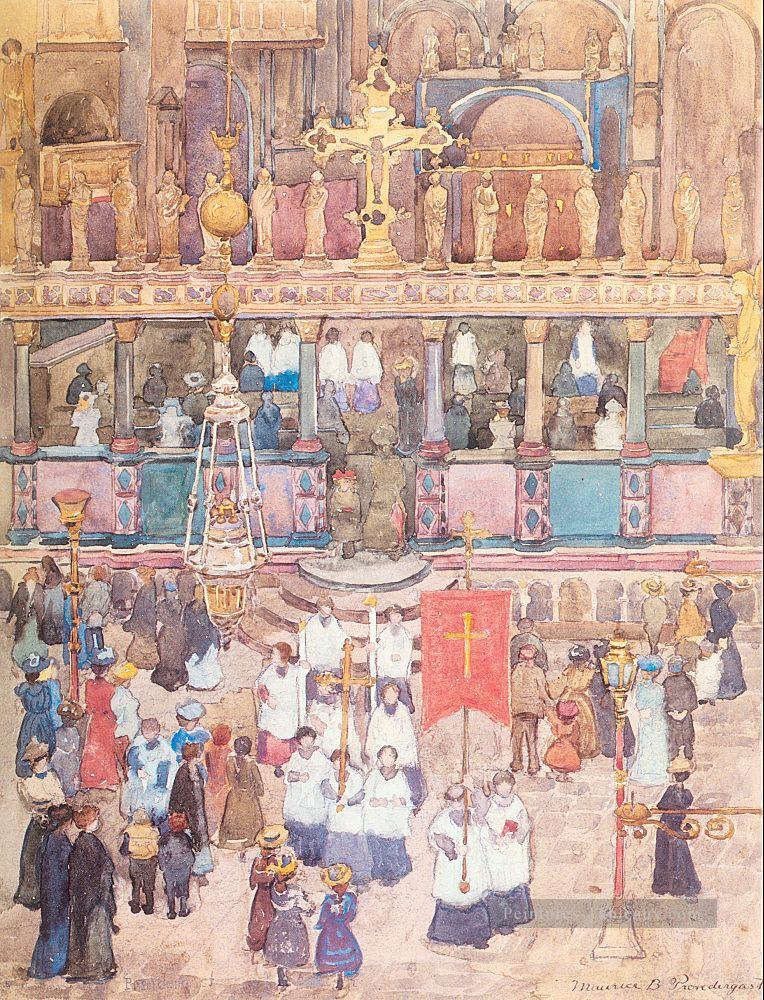 Procession de Pâques St Marks Maurice Prendergast Peintures à l'huile